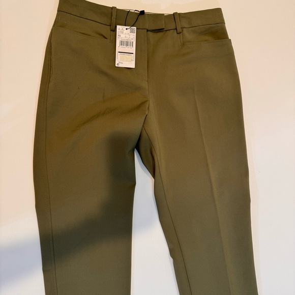 MNG 8 dress pants green khaki front and back pockets - Picture 5 of 9